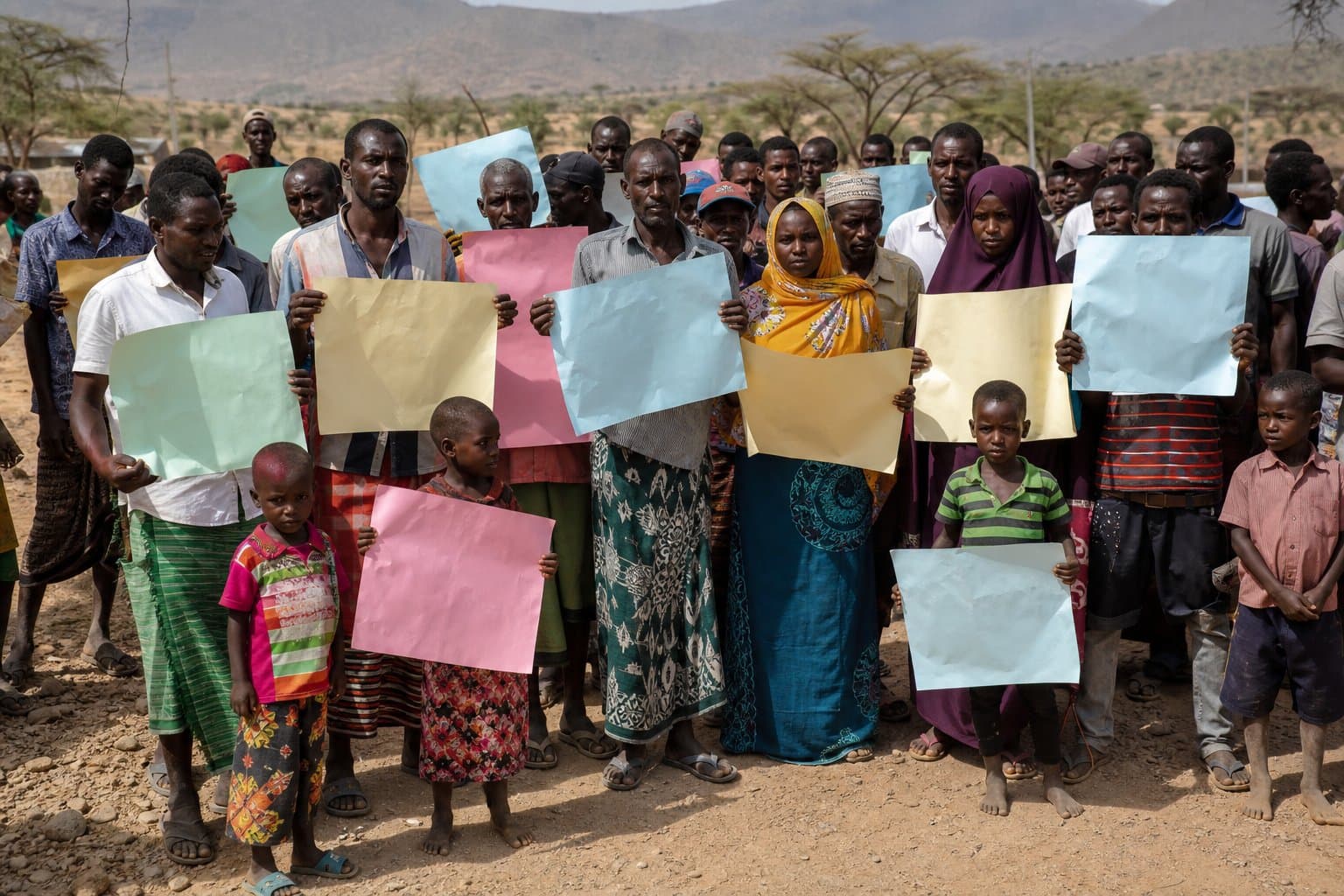 Residents gather in solidarity following the attack.