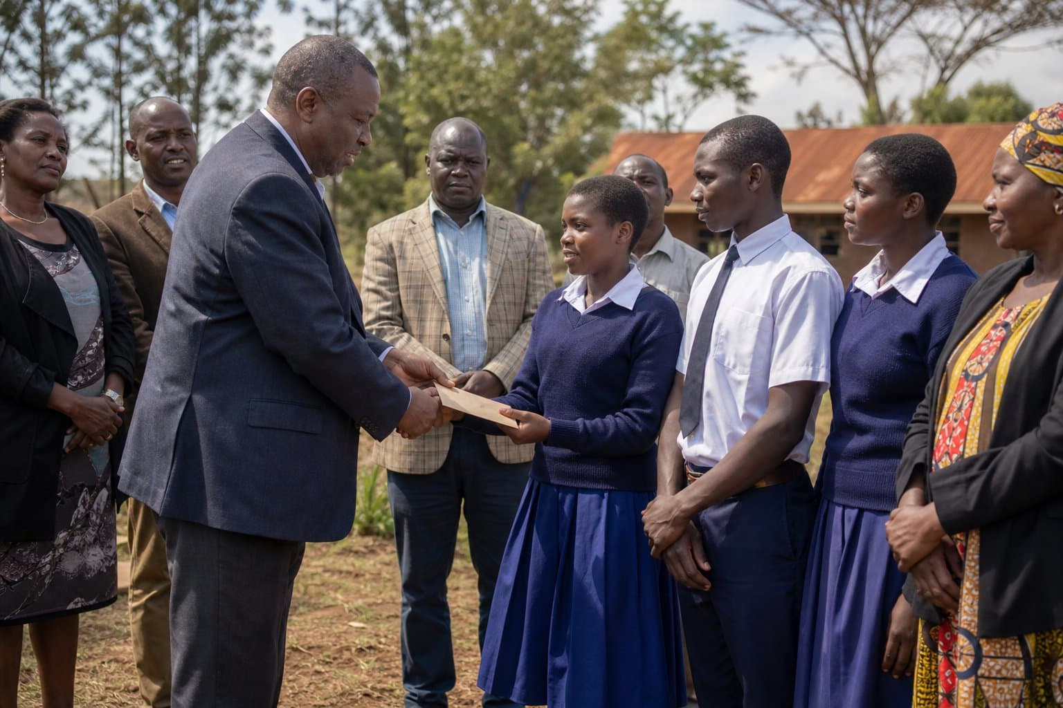 Beneficiaries of the county bursary kitty during the award ceremony.